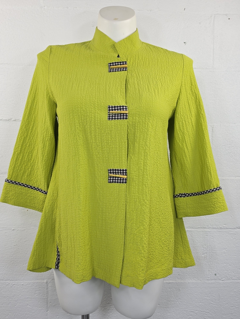 Moonlight By V&S Design Lime Green Textured Women's Blouse